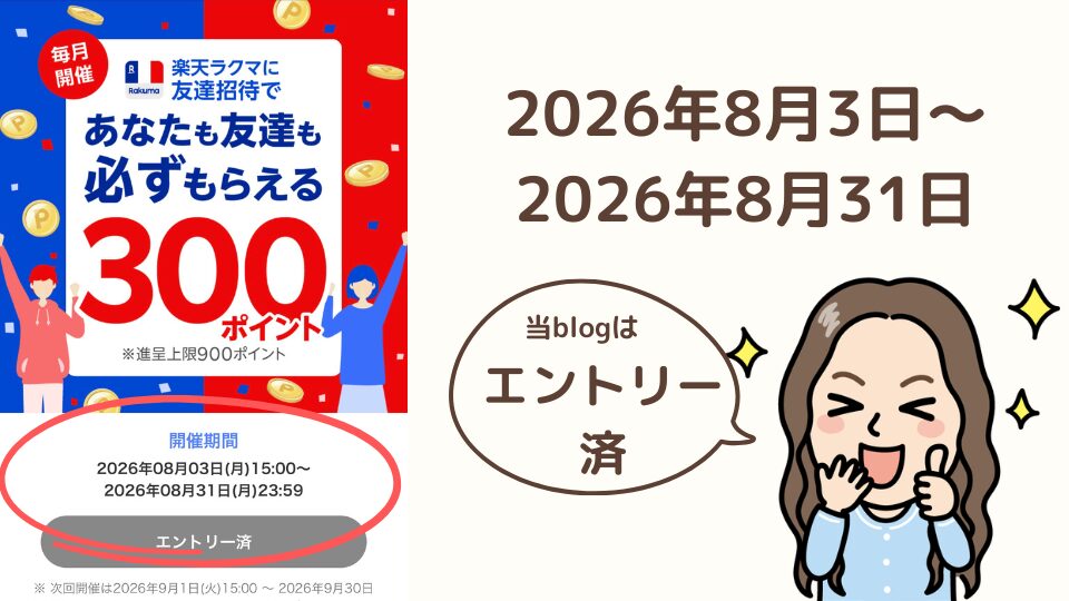 ラクマの招待キャンペーンエントリー画像