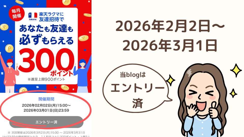 ラクマの招待キャンペーンエントリー画像