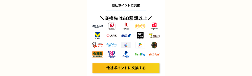 エブリポイントのポイント交換先